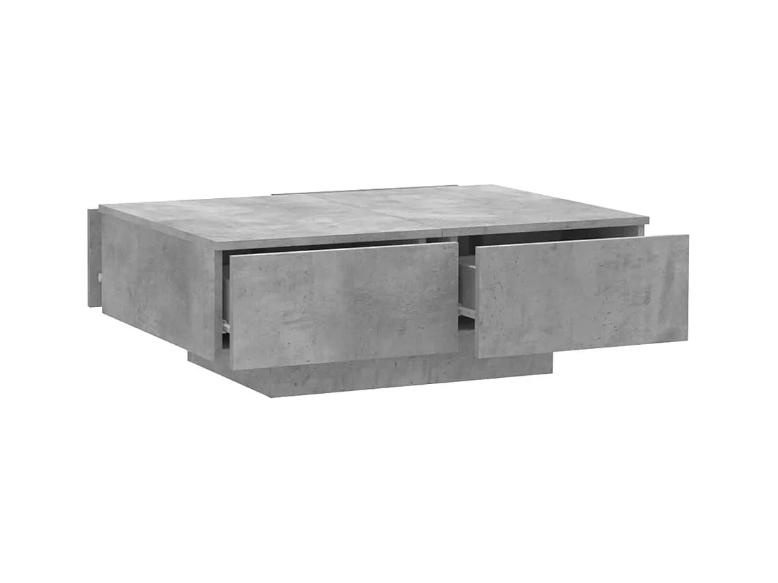 Table basse Gris béton 90x60x31 cm Aggloméré