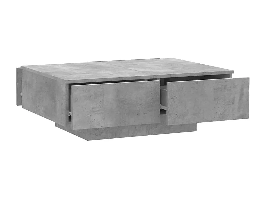 Table basse Gris béton 90x60x31 cm Aggloméré