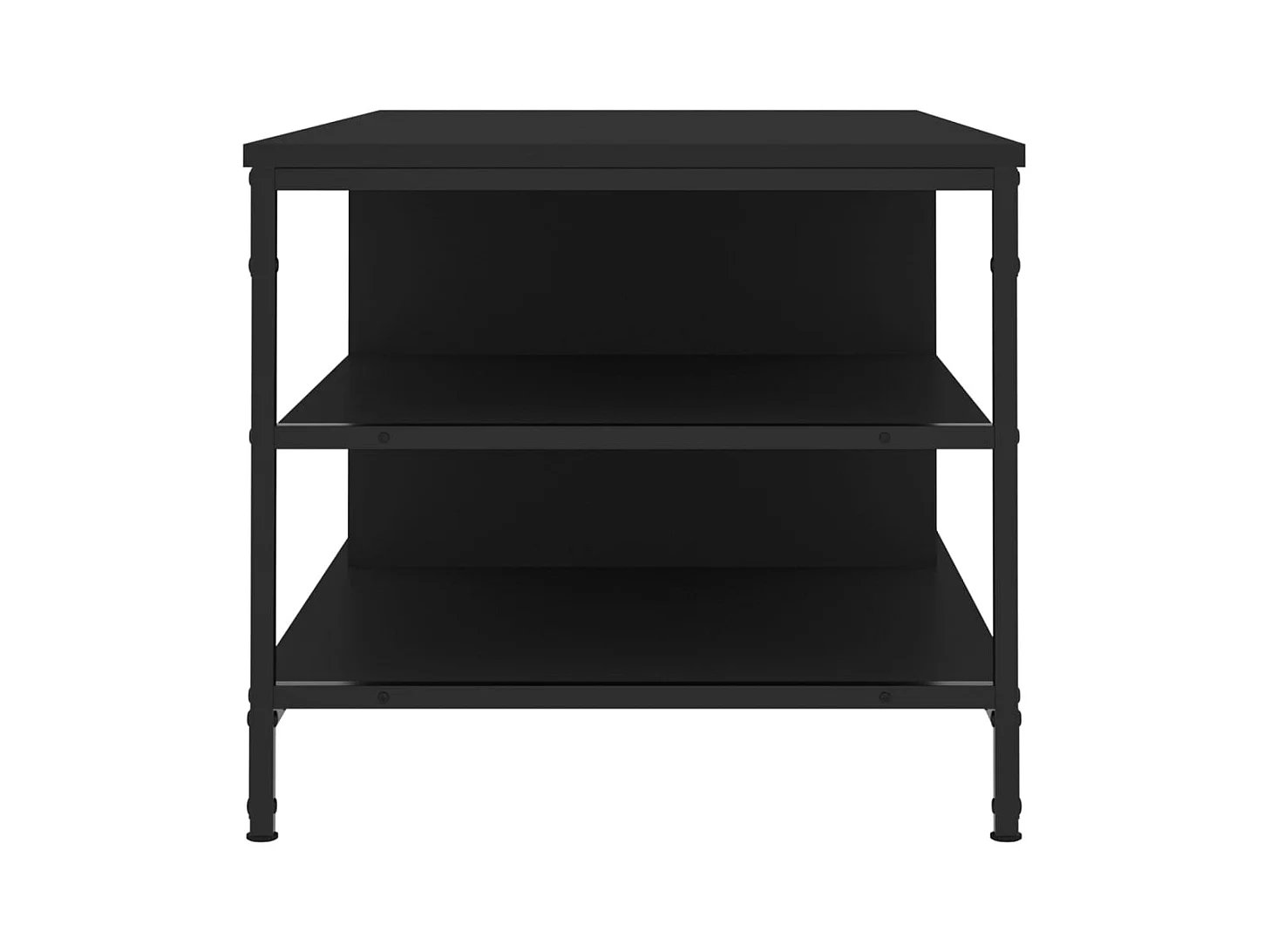 Schwarzer Couchtisch 100x50x45 cm Holzwerkstoff