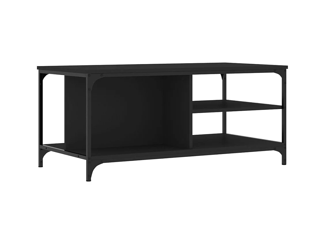 Table basse Noir 100x50x45 cm Bois d'ingénierie