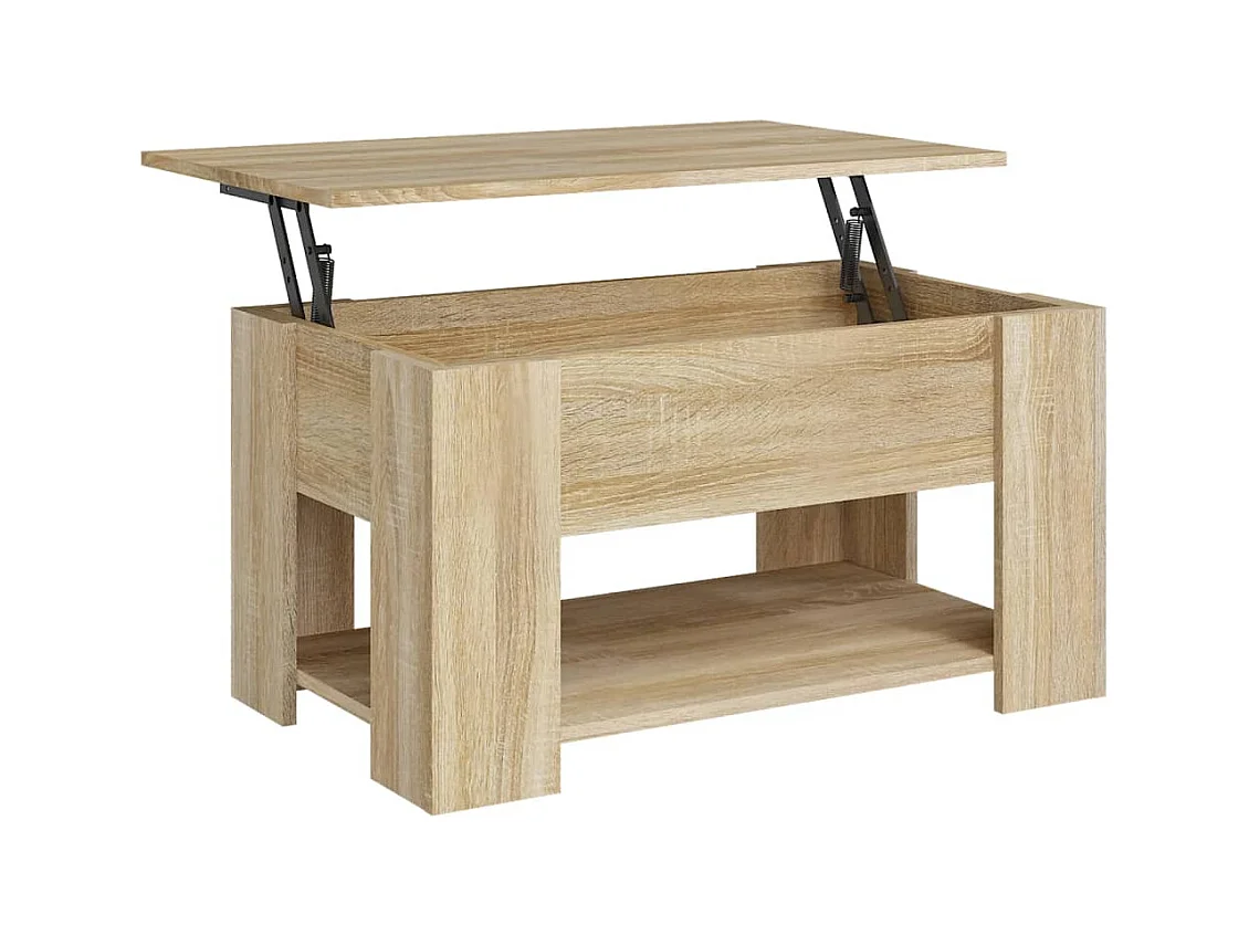 Sonoma eiken salontafel 79x49x41 cm bewerkt hout