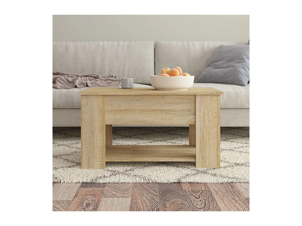 Sonoma eiken salontafel 79x49x41 cm bewerkt hout