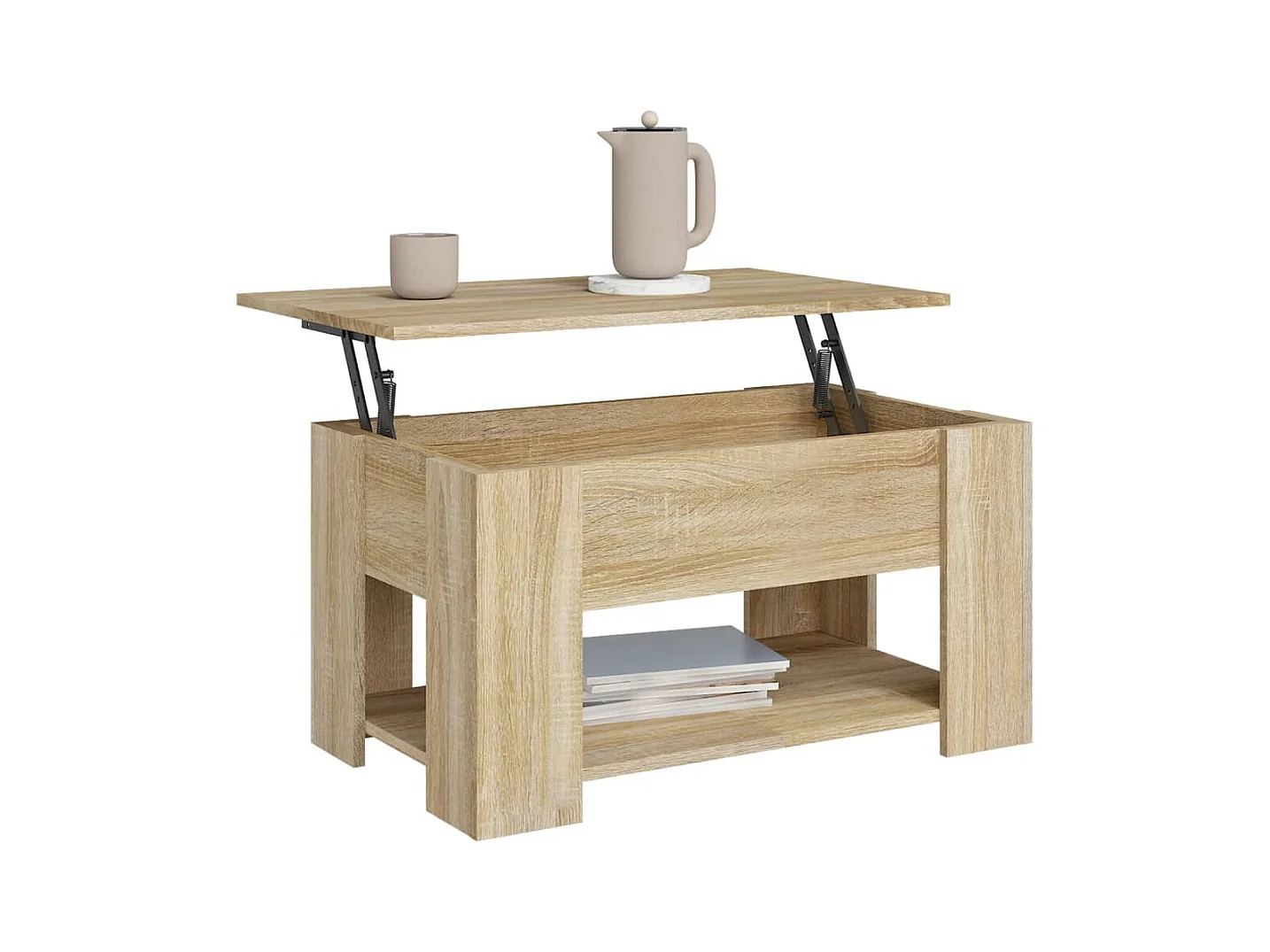 Sonoma eiken salontafel 79x49x41 cm bewerkt hout