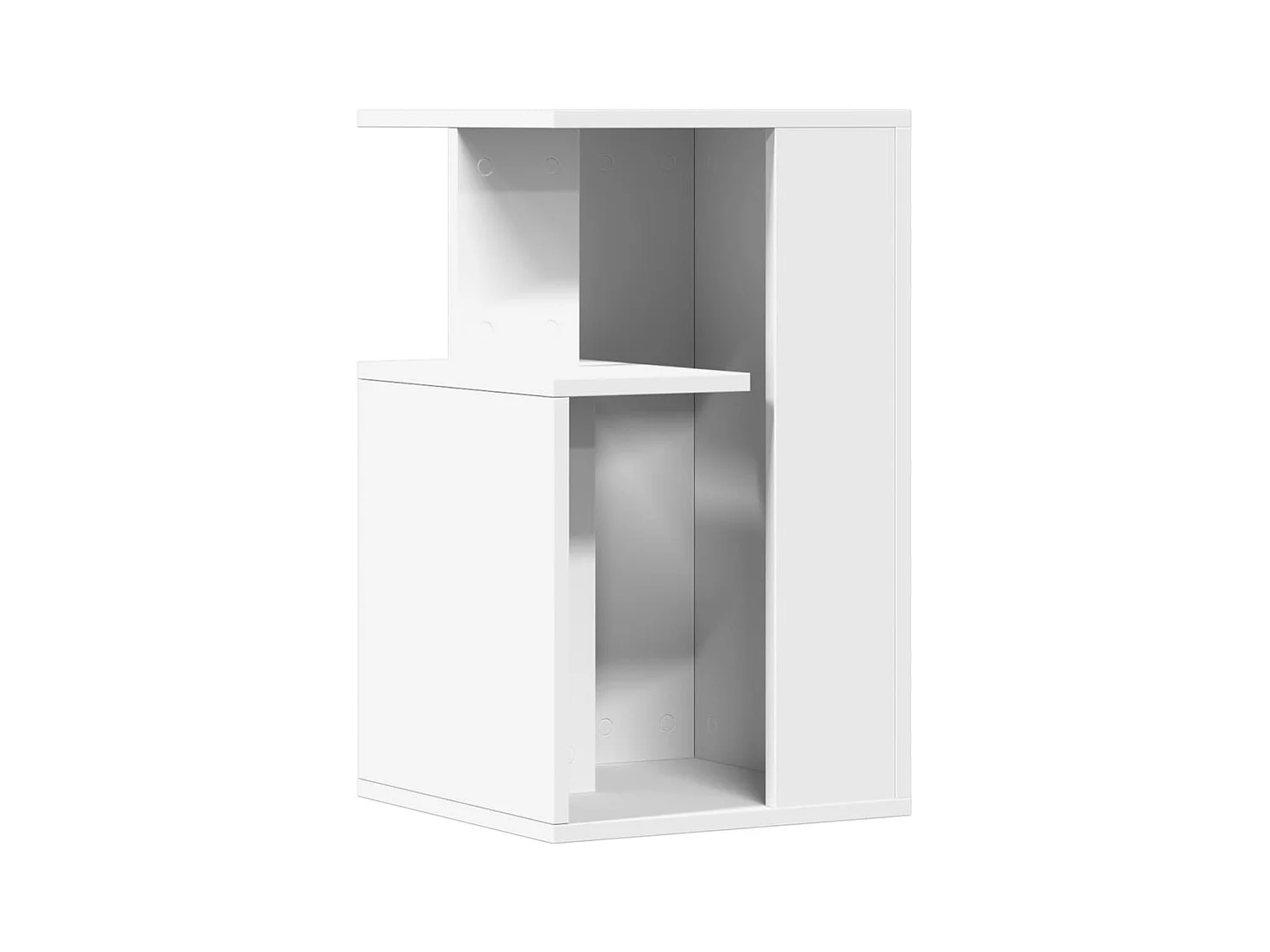 Table d'appoint blanc 35x35x60 cm bois d’ingénierie