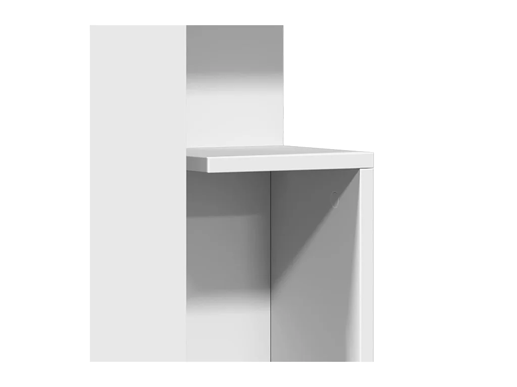 Table d'appoint blanc 35x35x60 cm bois d’ingénierie