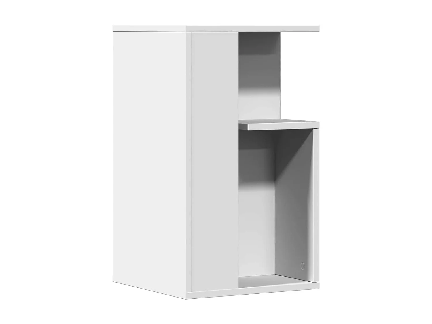 Mesa auxiliar blanca 35x35x60 cm madera de ingeniería