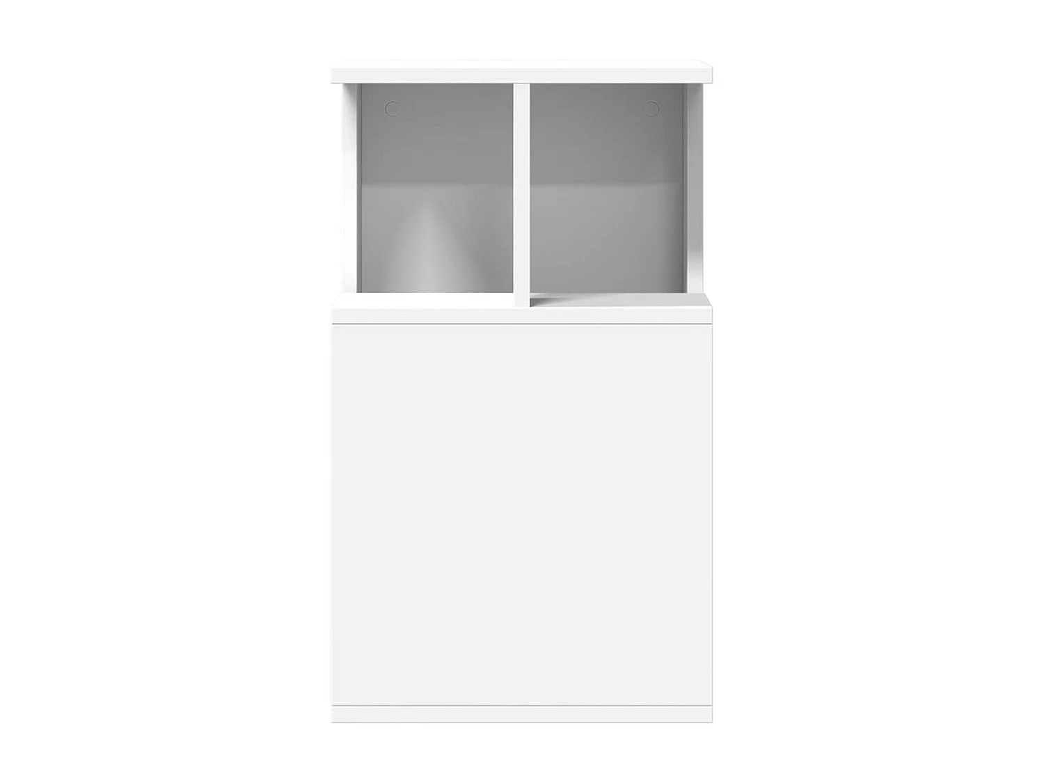 Mesa auxiliar blanca 35x35x60 cm madera de ingeniería