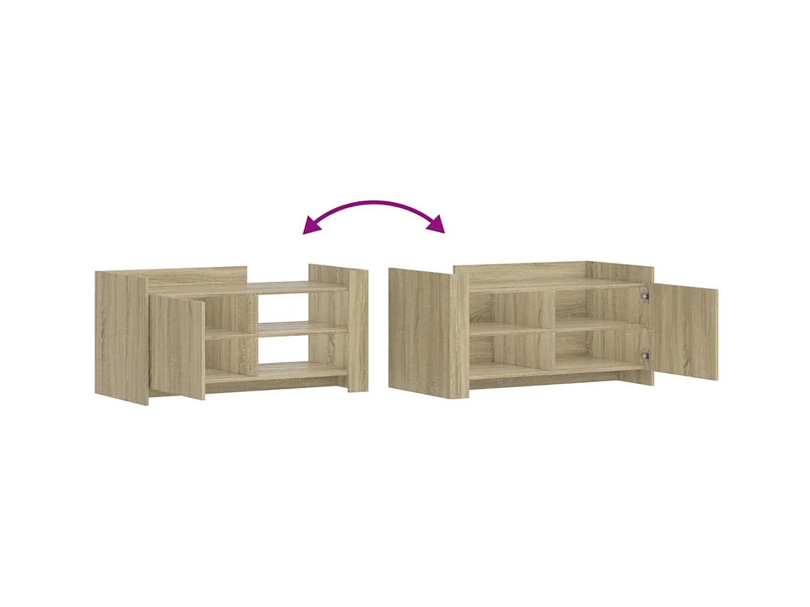 Table basse chêne sonoma 100x50x50 cm bois d'ingénierie