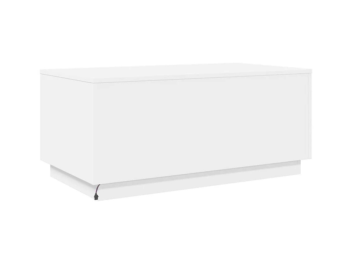Couchtisch mit weißen LED-Leuchten 90x50x40 cm