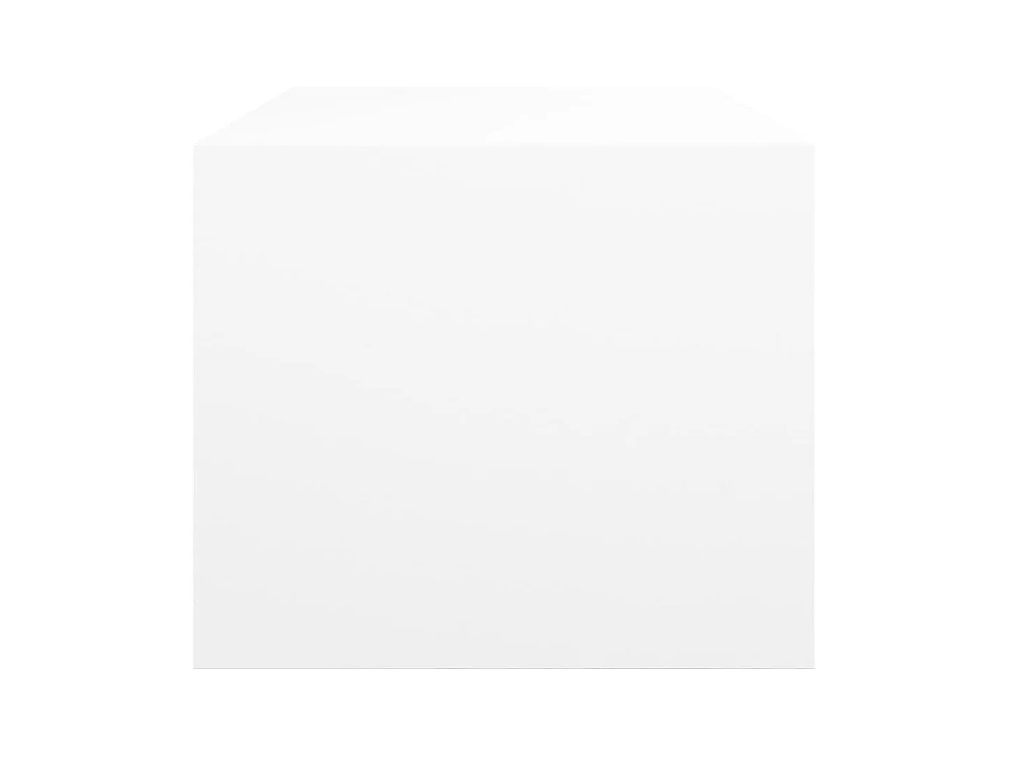 Table basse avec portes en verre blanc 102x50x42 cm