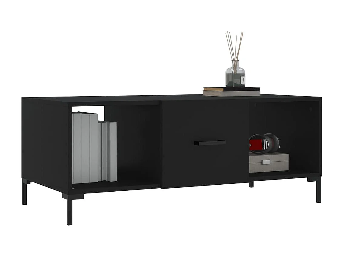 Table basse noir 102x50x40 cm bois d'ingénierie