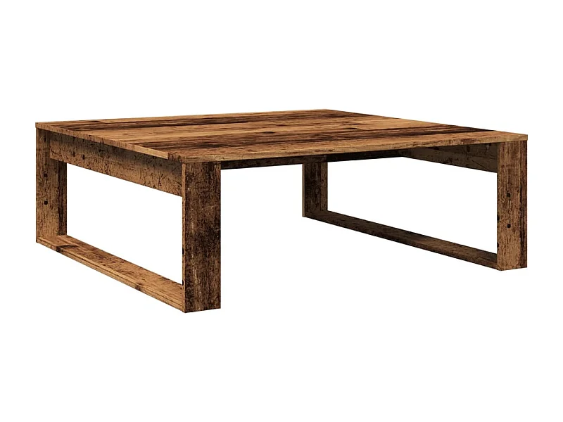 Mesa de centro madera vieja 100x100x35 cm madera de ingeniería