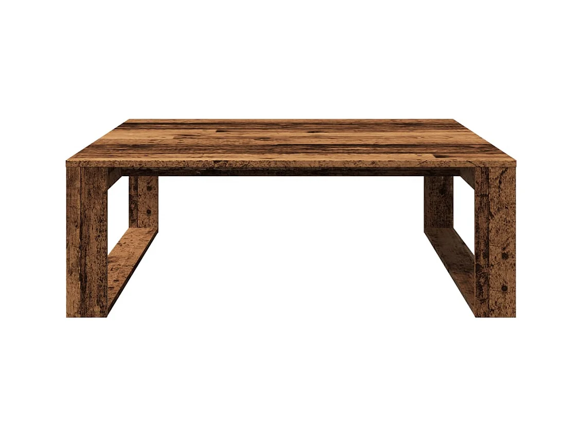 Table basse vieux bois 100x100x35 cm bois d'ingénierie