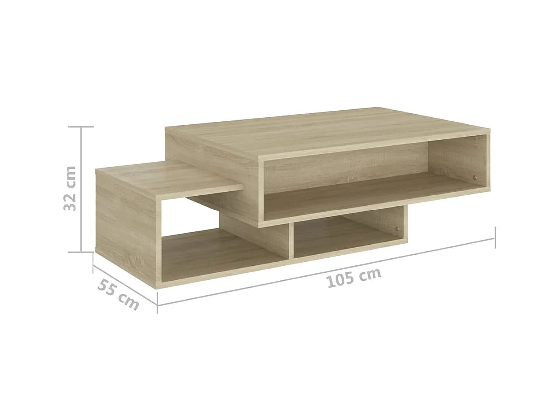 Table basse Chêne sonoma 105x55x32 cm Bois d’ingénierie