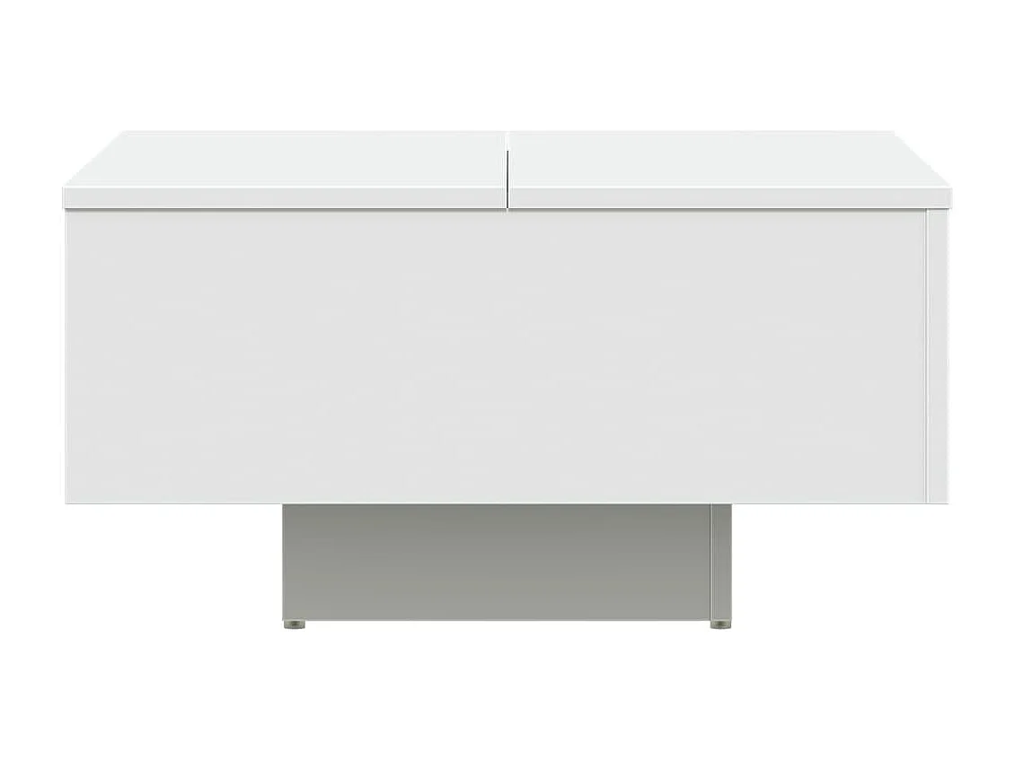 Table basse blanc 60x60x31,5 cm bois d'ingénierie