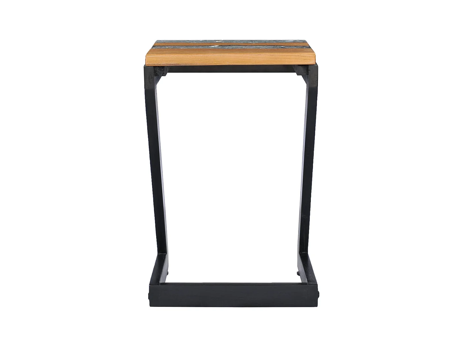 Salontafel 30x30x50 cm Massief teakhout en polyresin