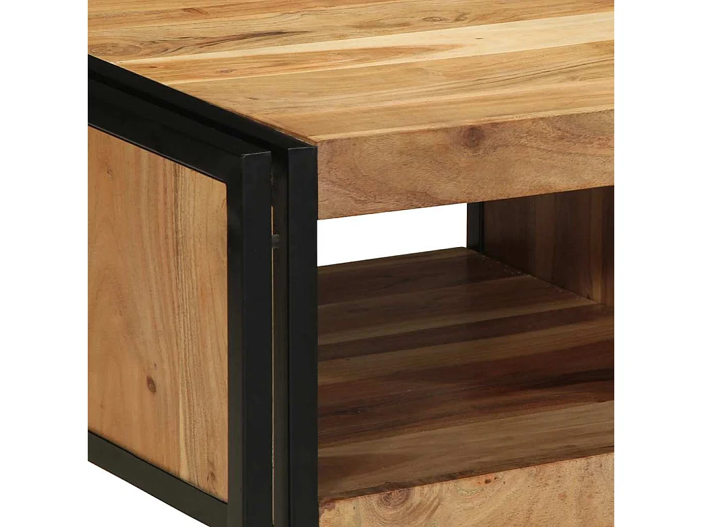 Table basse 50x50x38 cm bois massif acacia
