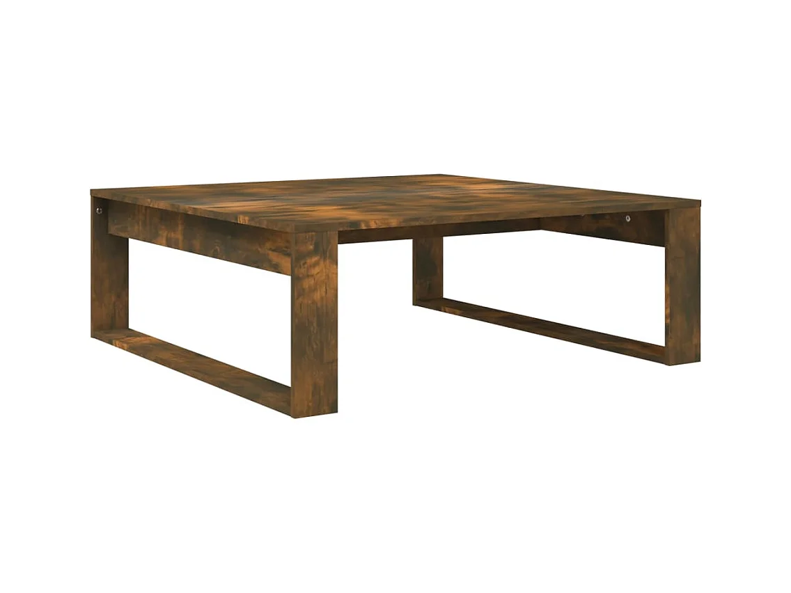 Table basse Chêne fumé 100x100x35 cm Bois d'ingénierie