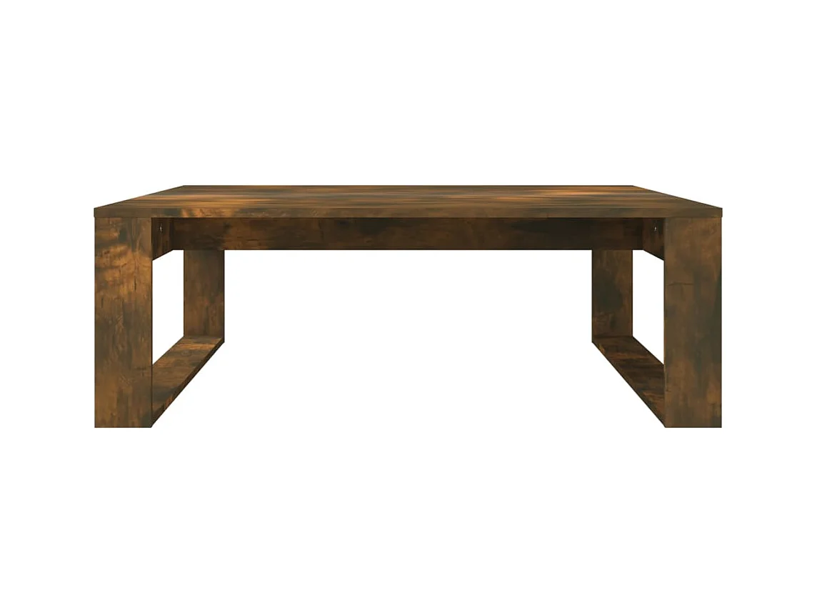 Table basse Chêne fumé 100x100x35 cm Bois d'ingénierie