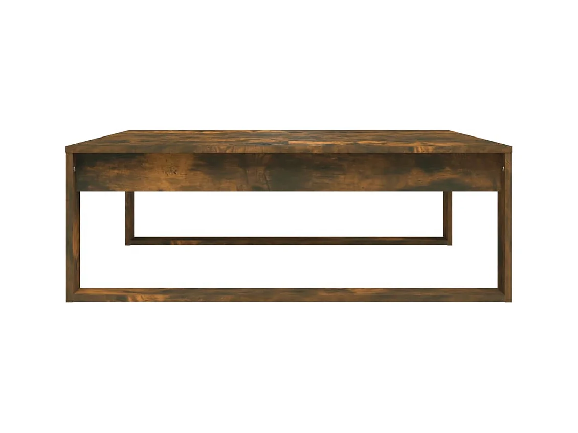 Table basse Chêne fumé 100x100x35 cm Bois d'ingénierie