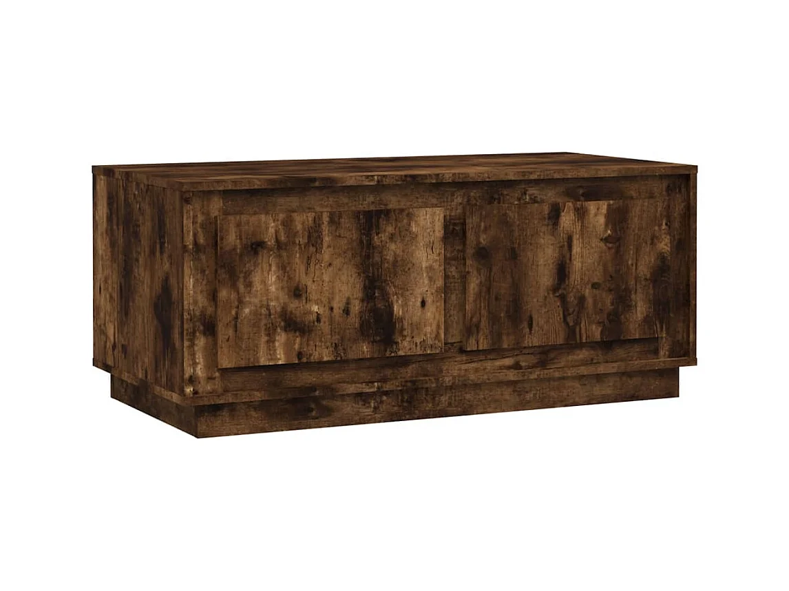 Table basse chêne fumé 102x50x44 cm bois d'ingénierie