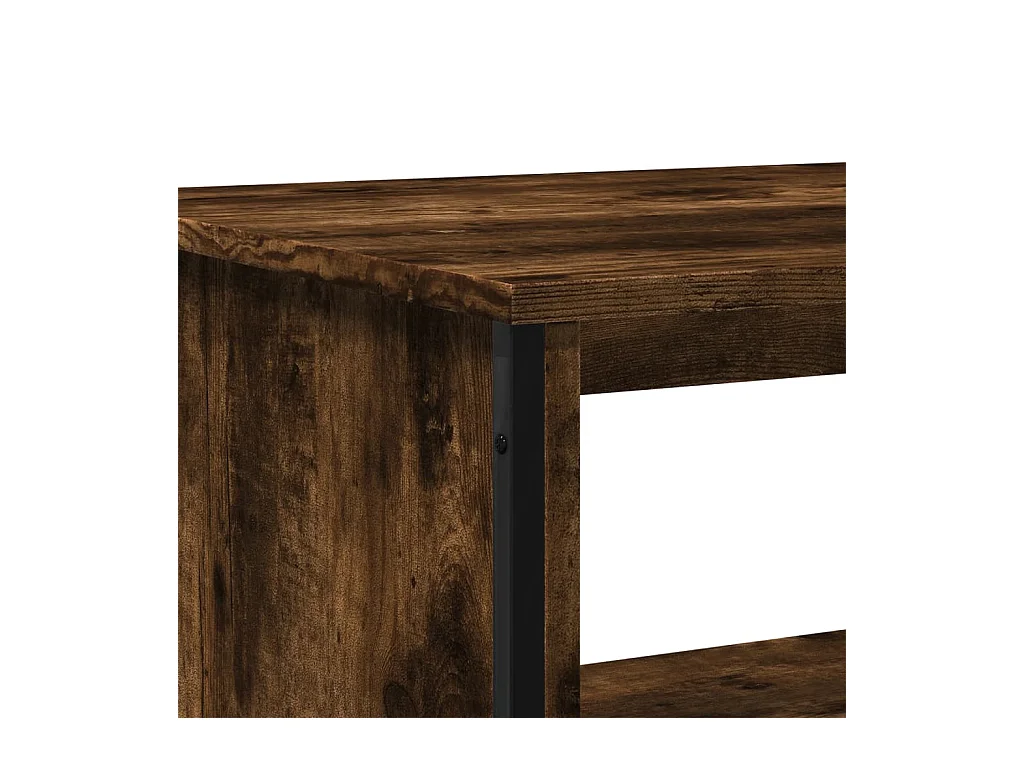 Tavolino da caffè in rovere affumicato 75x51x40 cm in legno ingegnerizzato