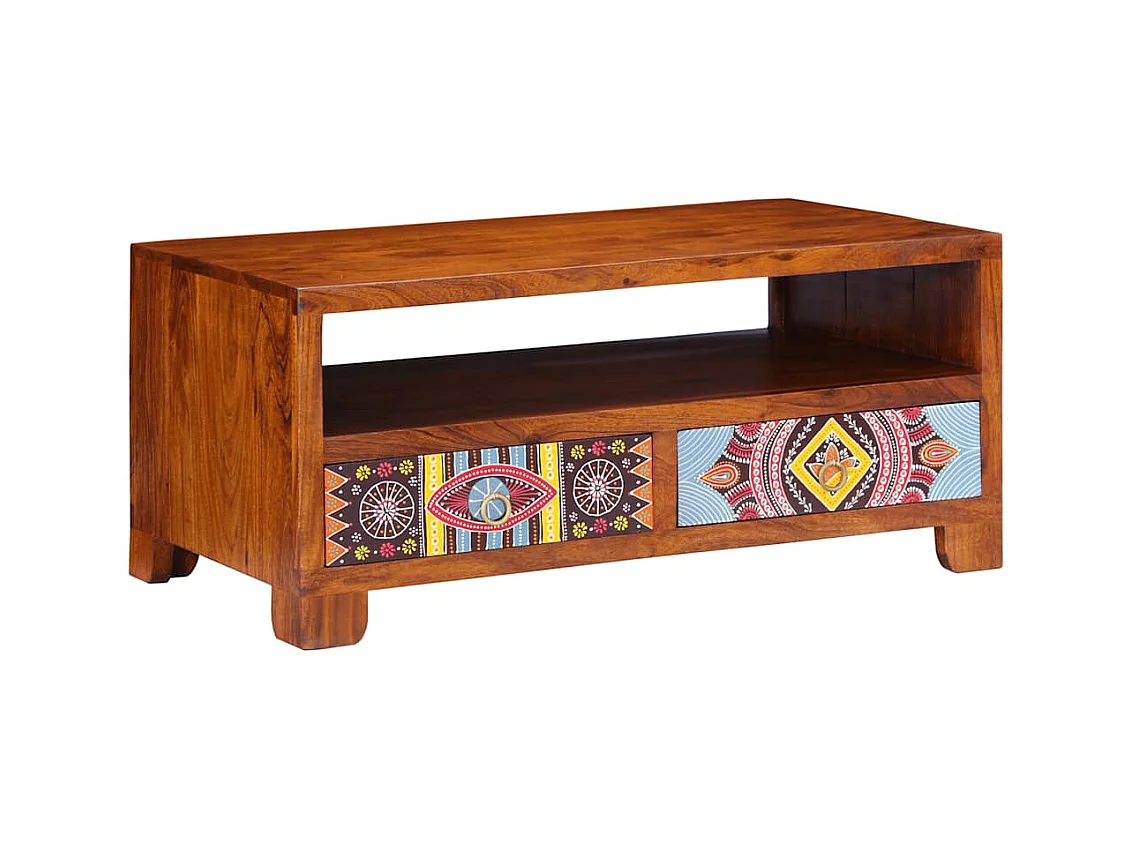 Table basse 90x50x40 cm bois d'acacia massif