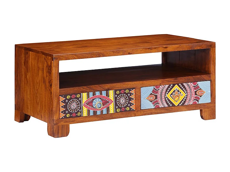 Table basse 90x50x40 cm bois d'acacia massif