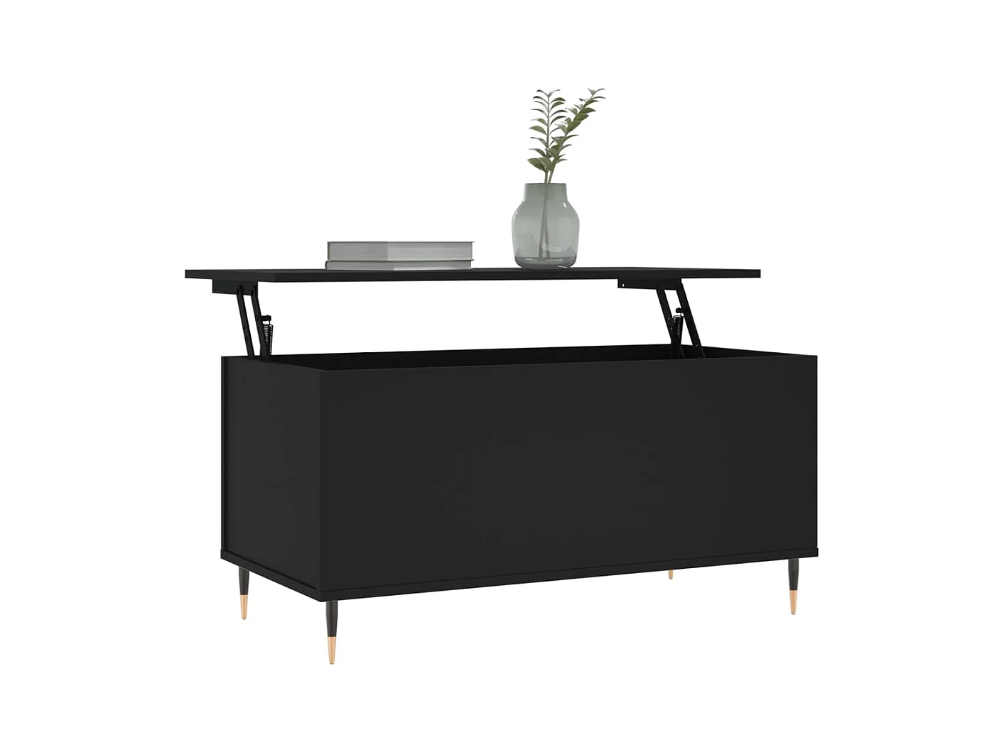 Table basse Noir 90x44,5x45 cm Bois d'ingénierie