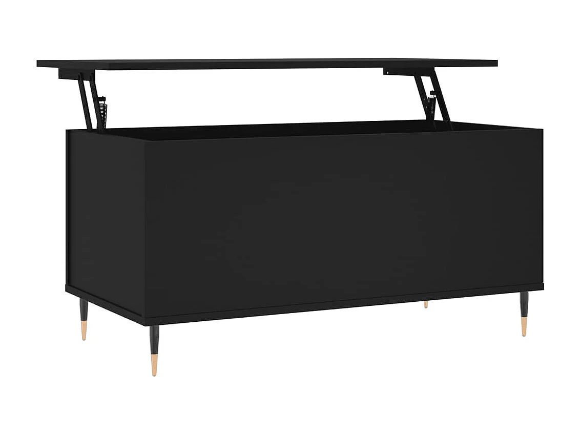 Table basse Noir 90x44,5x45 cm Bois d'ingénierie