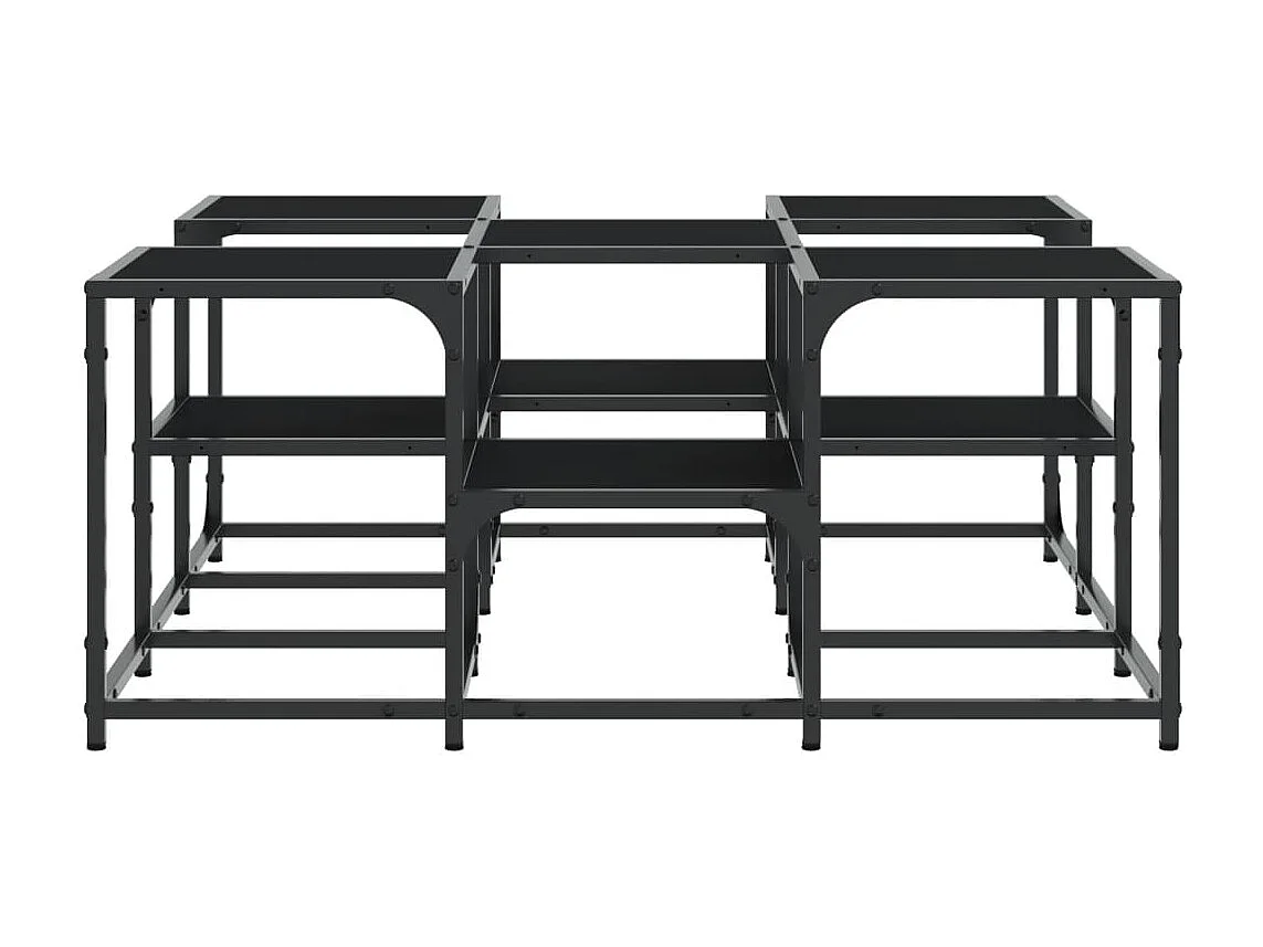 Tavolino da caffè nero 91x91x40 cm in legno ingegnerizzato