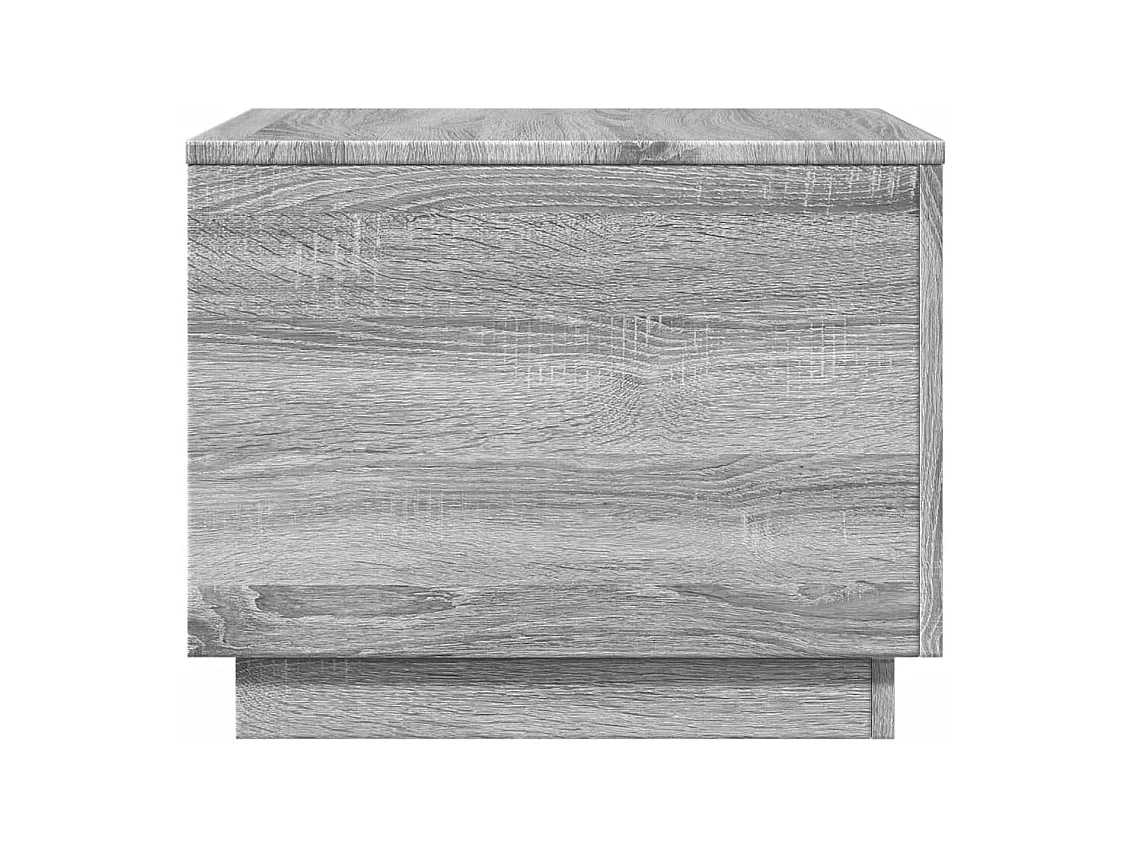 Table basse avec lumières LED sonoma gris 50x50x40 cm