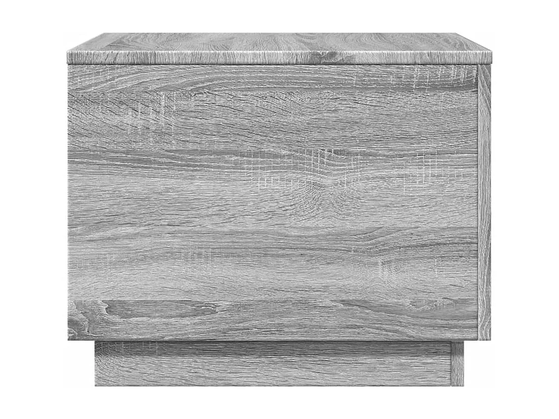 Mesa de centro con luces LED Sonoma gris 50x50x40 cm