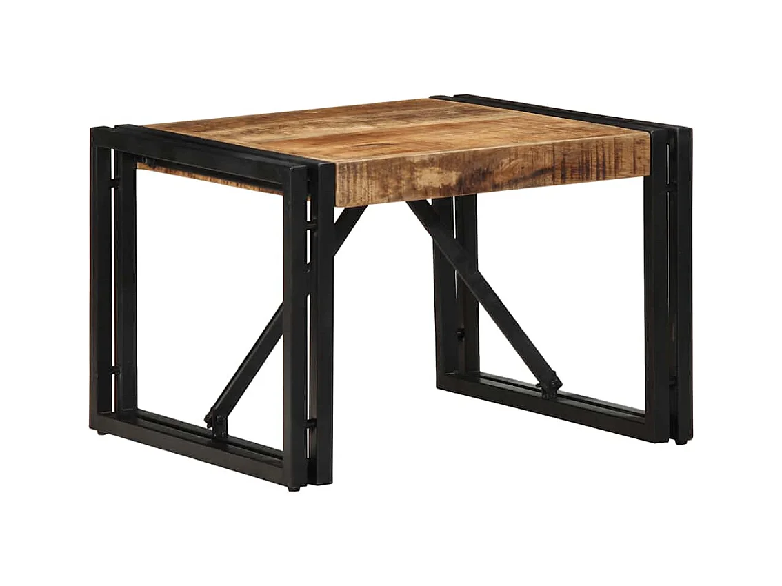 Table basse 50x50x35 cm bois de manguier massif brut