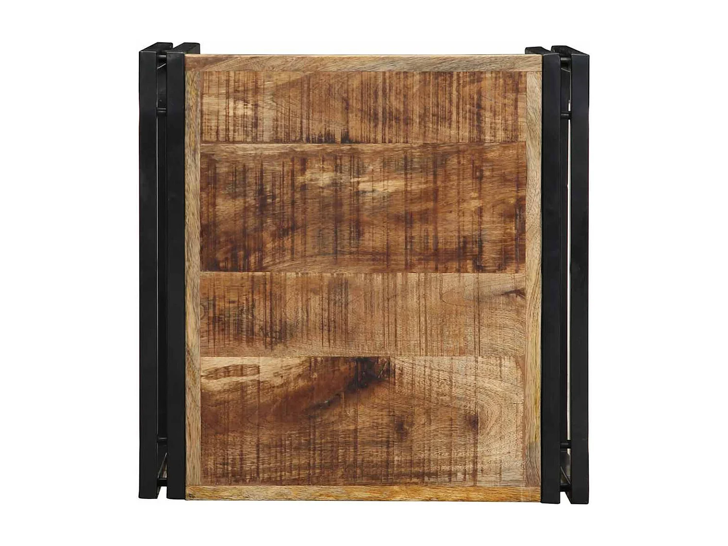 Couchtisch 50x50x35 cm massives rohes Mangoholz