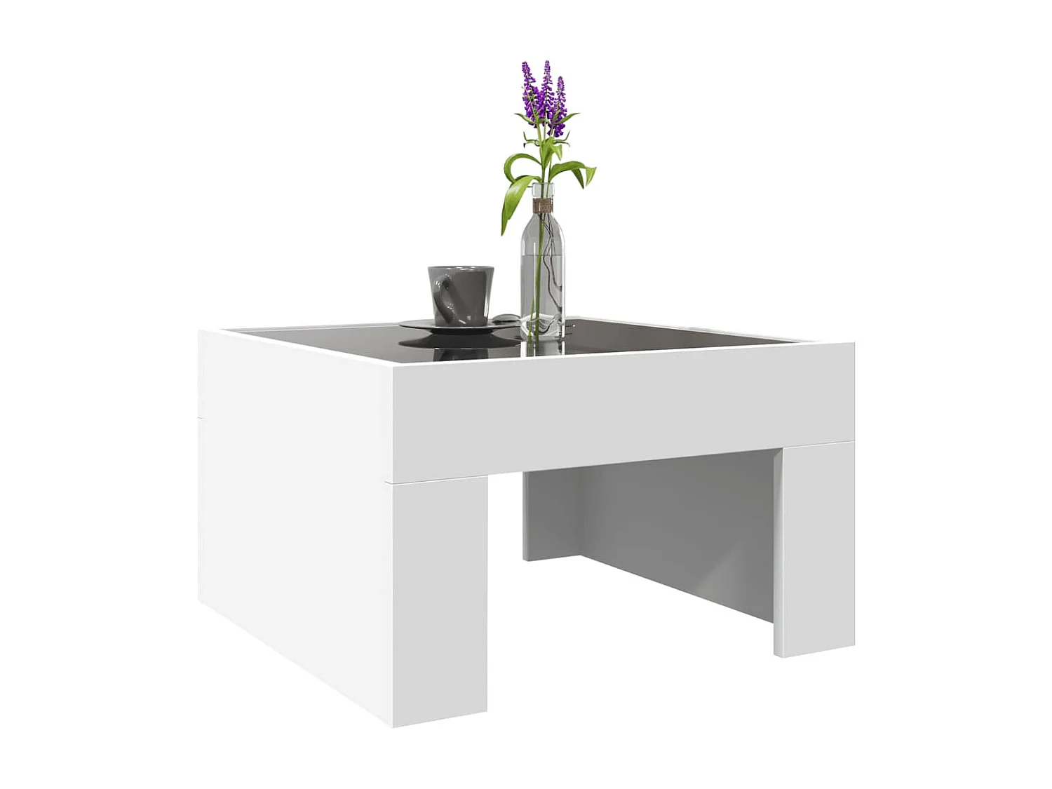 Tavolino con LED bianco infinity 50x50x30 cm