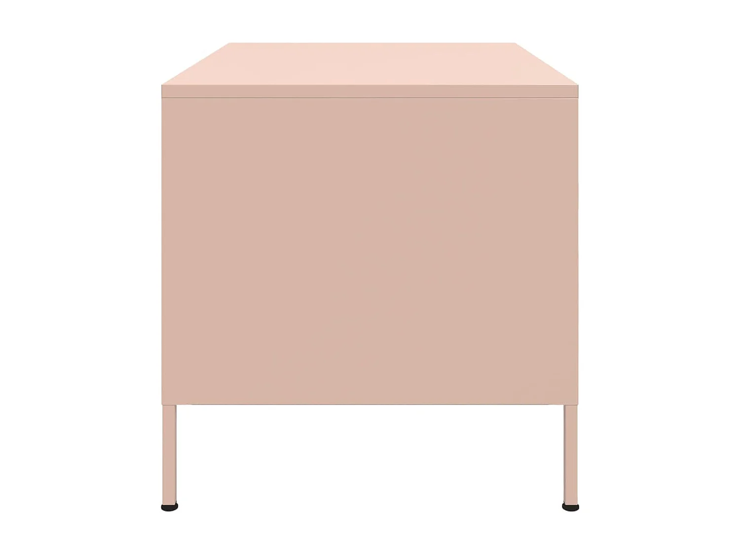 Table basse rose 68x50x50,5 cm acier