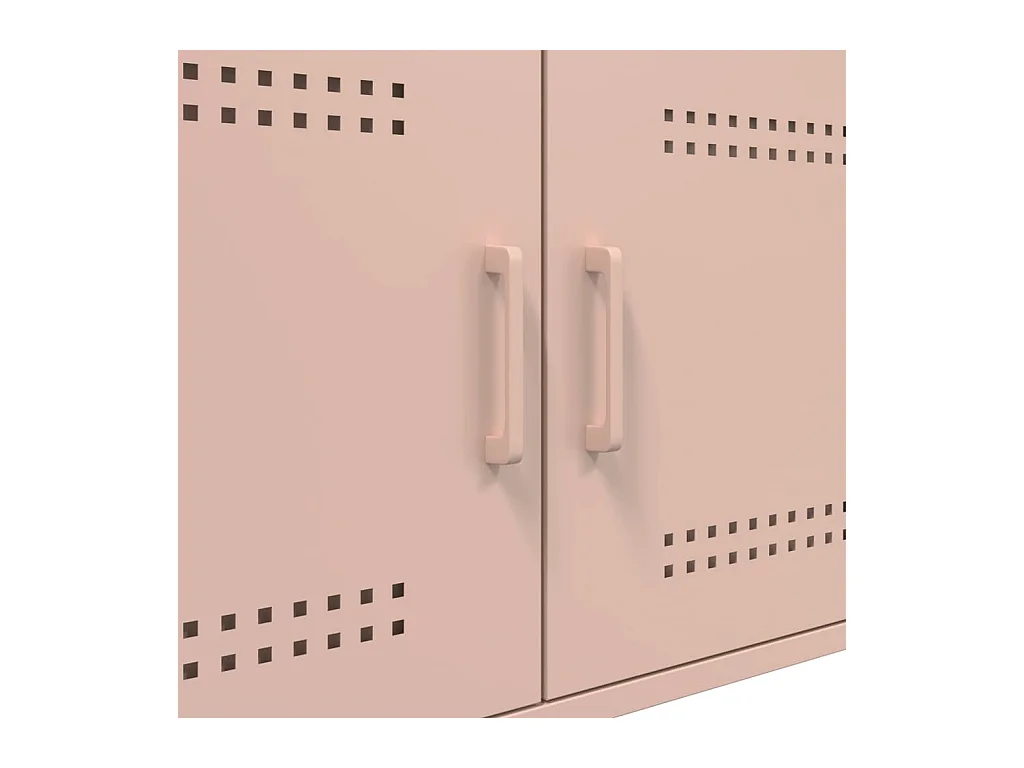 Roze salontafel 68x50x50,5 cm staal