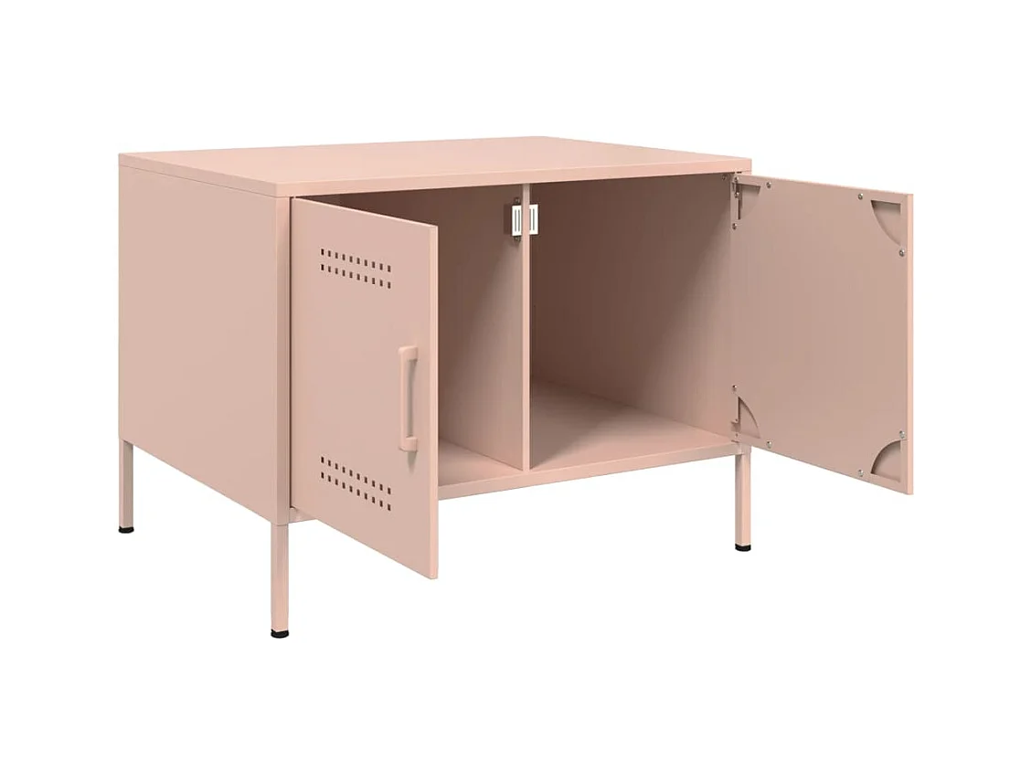 Roze salontafel 68x50x50,5 cm staal