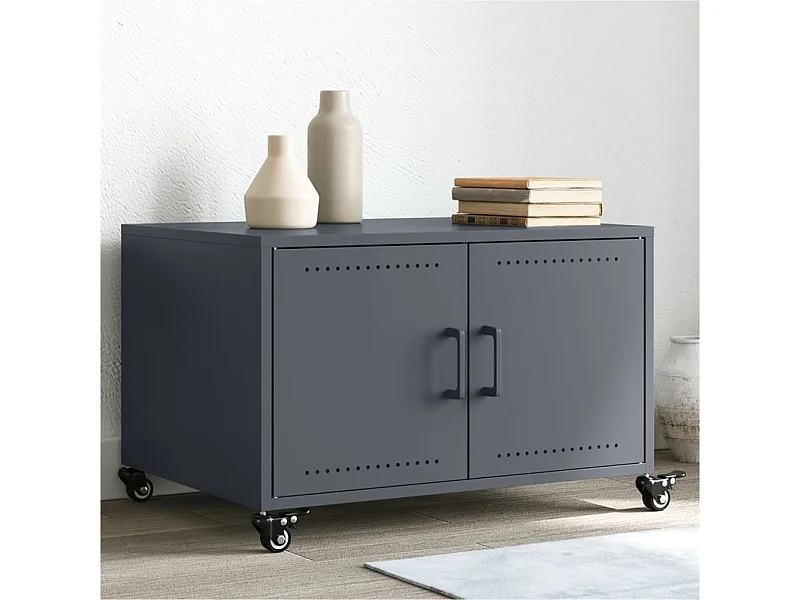 Antraciet salontafel 68x50x43,5 cm staal