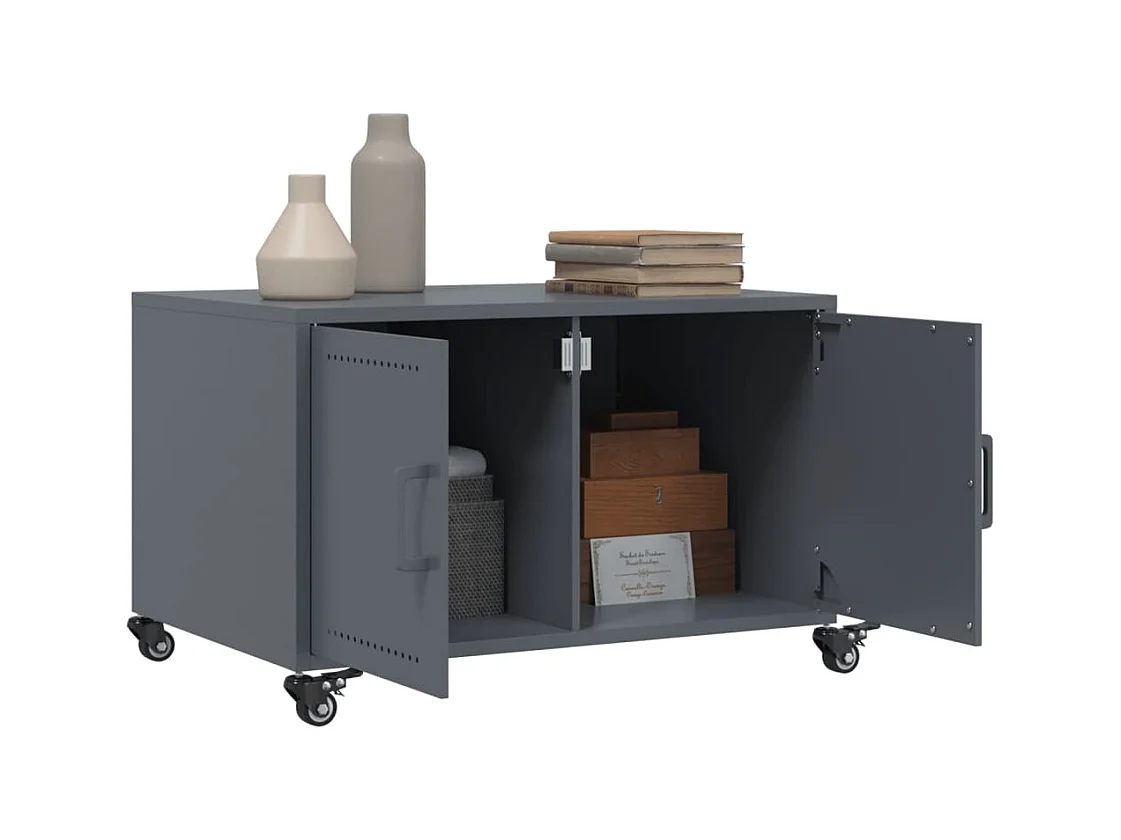 Antraciet salontafel 68x50x43,5 cm staal