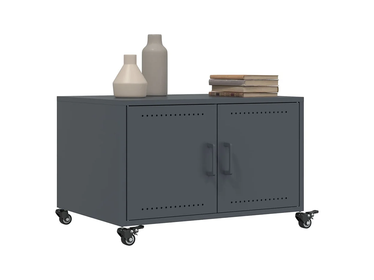 Antraciet salontafel 68x50x43,5 cm staal