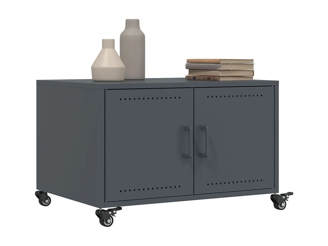 Mesa de centro antracita 68x50x43,5 cm acero