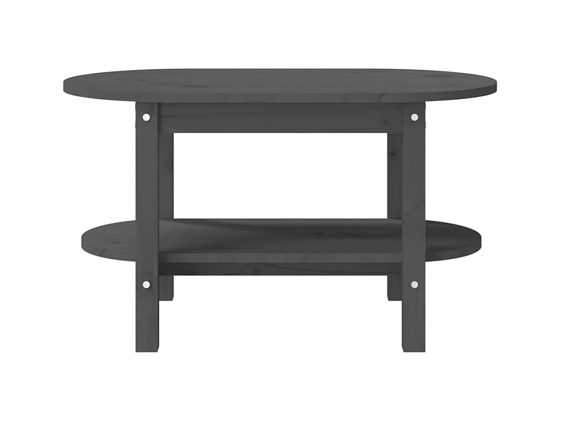 Table basse Gris 80x45x45 cm Bois massif de pin