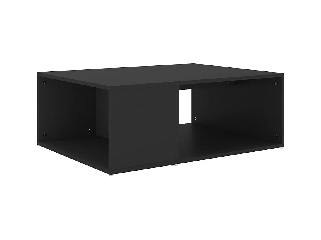 Zwarte salontafel 90x67x33 cm bewerkt hout