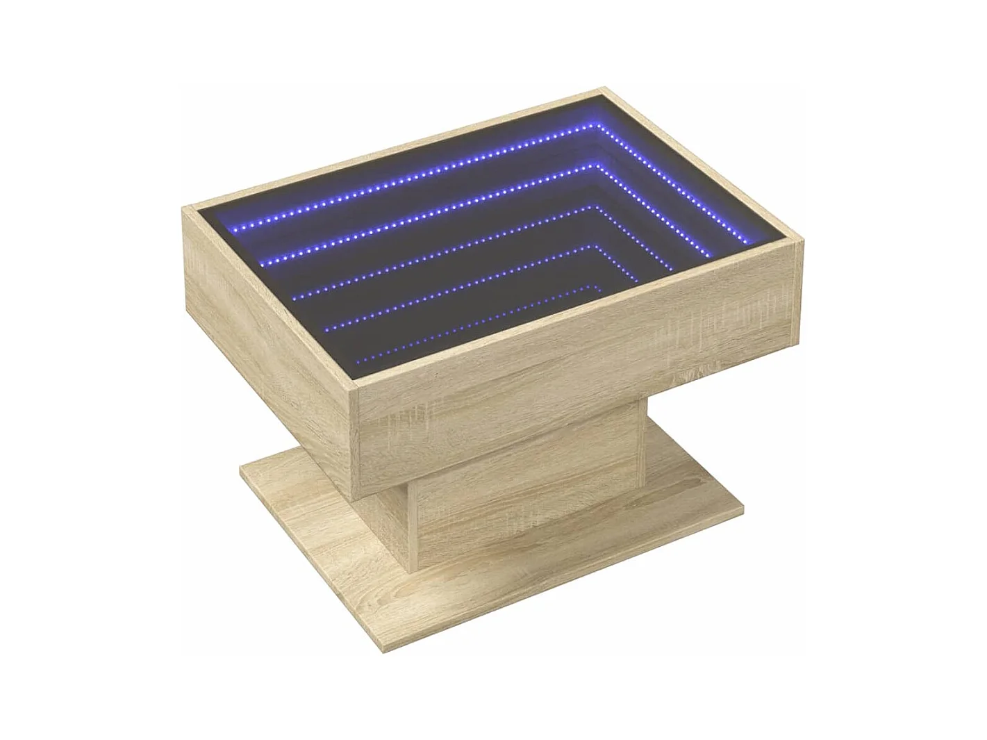 Table basse avec LED chêne sonoma 70x50x45 cm bois d'ingénierie