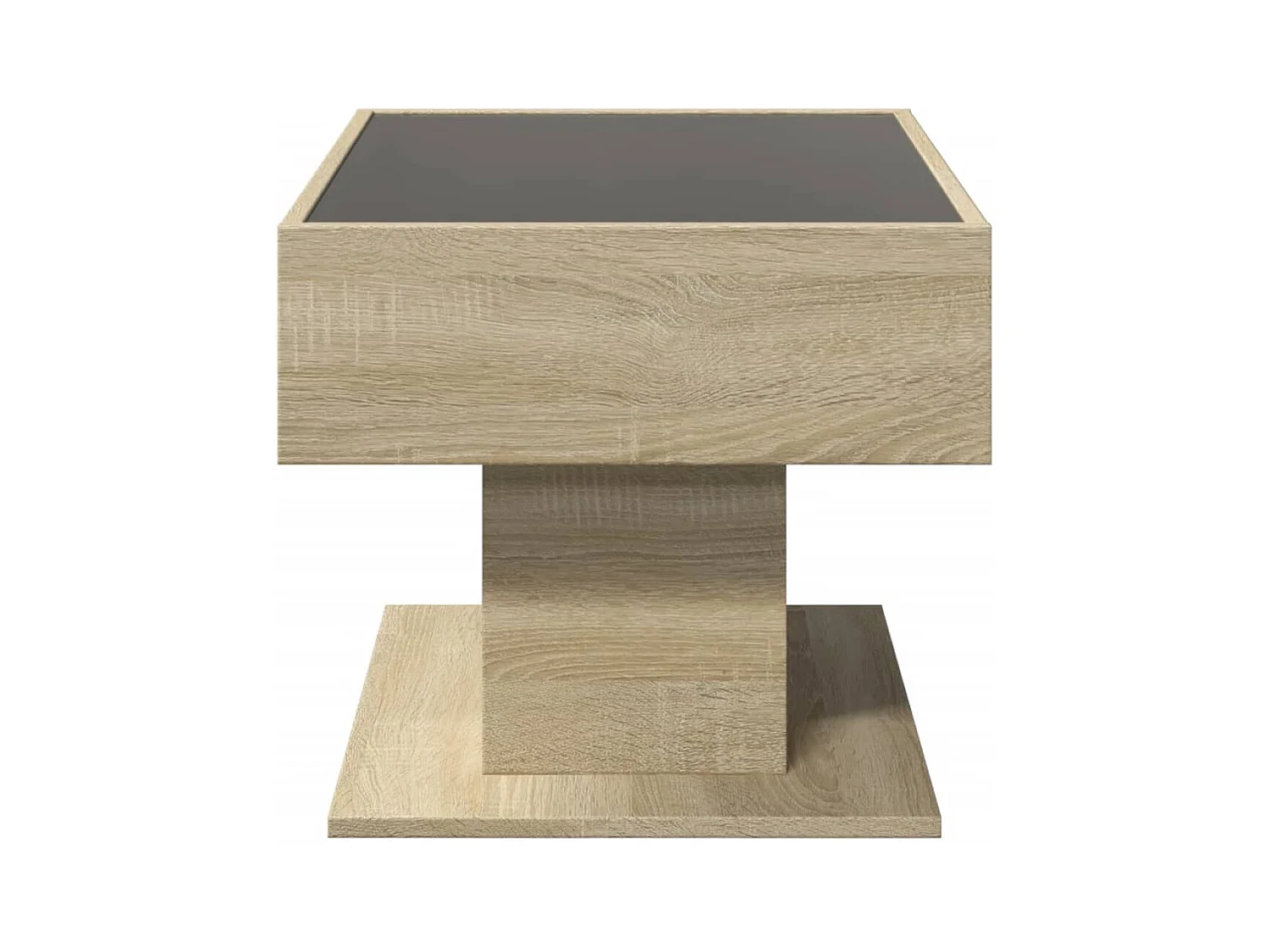 Table basse avec LED chêne sonoma 70x50x45 cm bois d'ingénierie