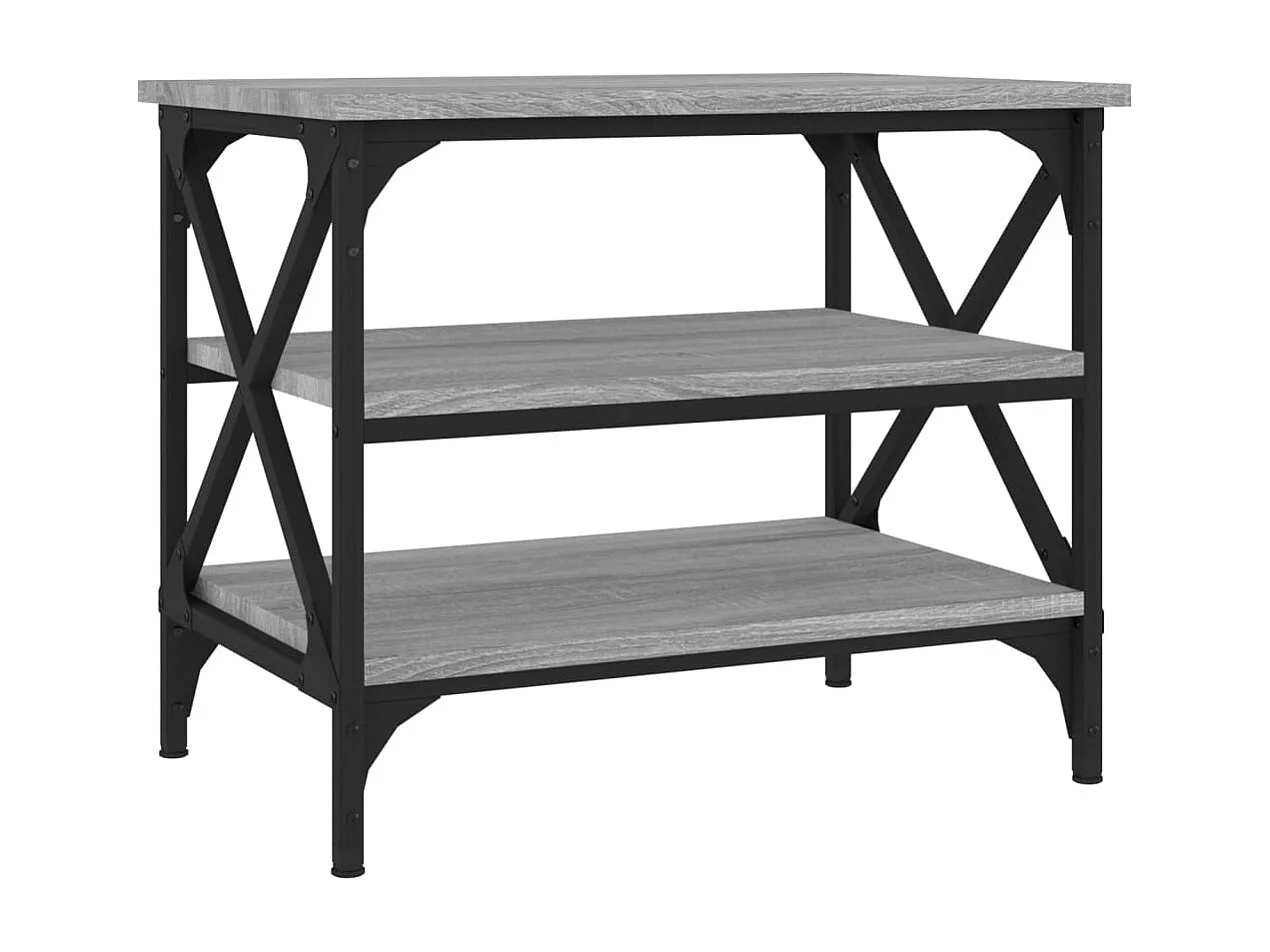 Tavolino Sonoma grigio 55x38x45 cm Legno ingegnerizzato