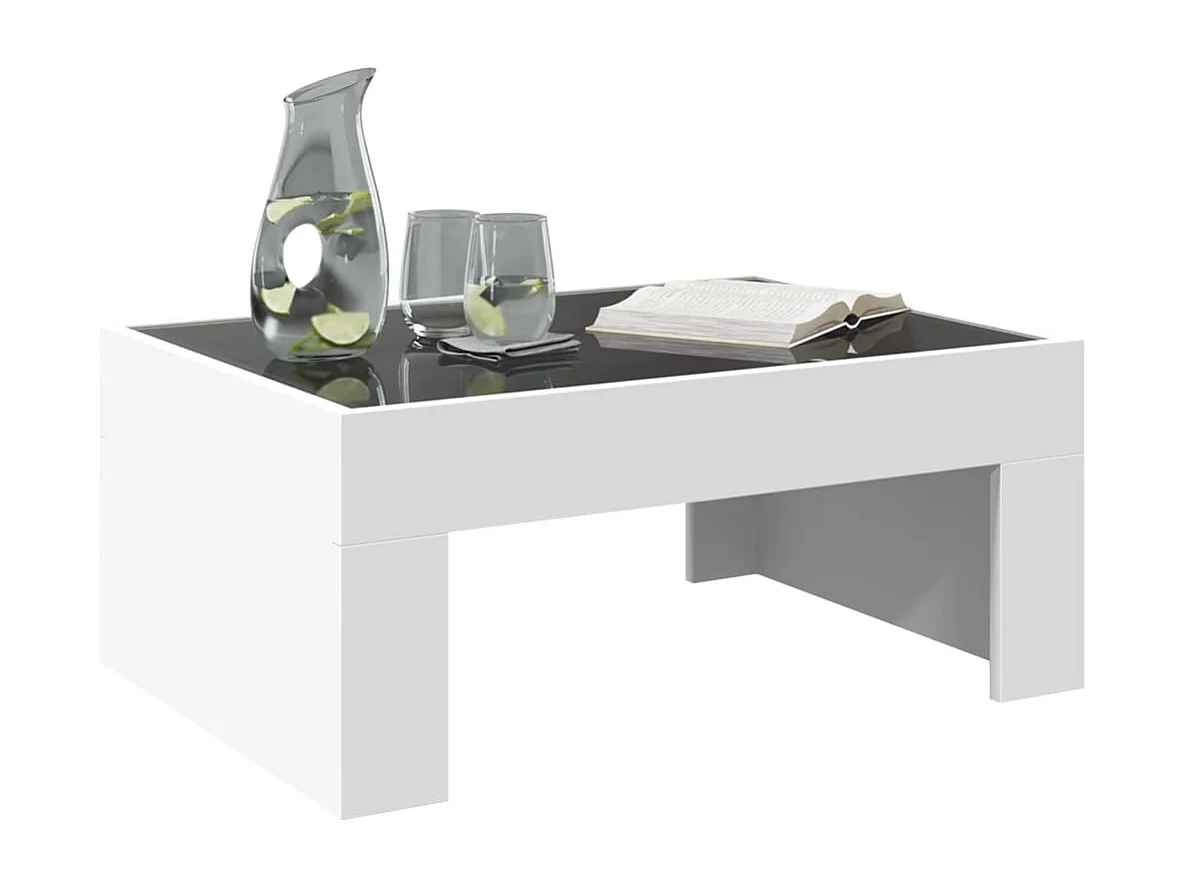 Couchtisch mit weißer Infinity-LED 70x50x30 cm