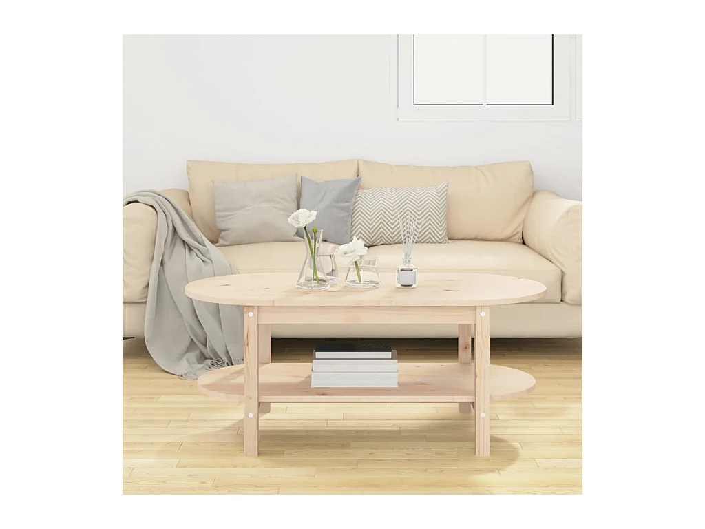 Table basse 110x55x45 cm Bois massif de pin